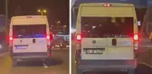 İçinde hastaneye yetişmesi gereken hastanın olduğu ambulansa yol vermeyen zorba sürücü kamerada