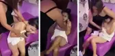 Kocasıyla birlikte olurken yakaladığı kadını çırılçıplak soyup 5 dakika boyunca dövdü