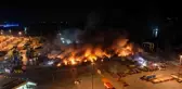 İskenderun Limanı'nda 54 saattir devam eden yangın dron ile havadan görüntülendi