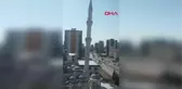 HASAR GÖREN CAMİNİN MİNARESİ, KONTROLLÜ ŞEKİLDE YIKILDI