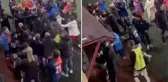 Üsküdar'da utanç verici anlar! Çocukların maçında yeşil saha boks ringine döndü