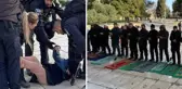 Gece yarısı Mescid-i Aksa'yı basan İsrail polisi yine rahat durmadı! Namaz kılan cemaati engellediler