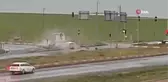 Kavşakta çarpışan otomobiller alev alev böyle yandı: 8 yaralı