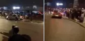 Fransa'da bir araç, sokakları yangın yerine çeviren göstericilerin arasına daldı