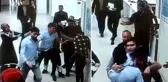 Sağlık çalışanlarına tekmeli yumruklu saldırı kamerada