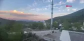 Hassa'da depremden zarar gören minare kontrollü şekilde yıkıldı