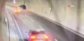 Ayvacık tünellerindeki ölümlü trafik kazası kamerada