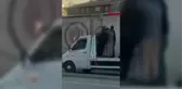 Çekmeköy'de tehlikeli yolculuk kamerada