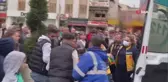 Kaza sonrası zabıta ile vatandaş arasında gerginlik