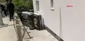 FRENİ TUTMAYAN OTOMOBİL, DEVRİLDİ; SÜRÜCÜ YARALI