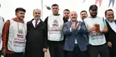 Bakan Varank'ın startını verdiği yarışmada 7 dakikada 7 pide yiyen vatandaş, 5 çeyrek altın kazandı