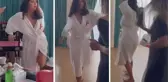 24 milyon takipçiye ulaşan oyuncu Salma Hayek, bornozla dans ederken defalarca kez frikik verdi