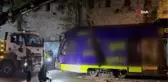 Gülhane'de tramvay raydan çıktı