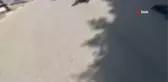 Motosiklet sürücüsü yayalara çarpmamak için kendini feda etti... O anlar kask kamerasında