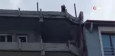 Denizli'de 7 katlı binanın çatısına çıkan şahıs kurtarıldı