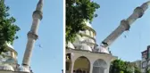 Hatay'da minare yıkımı caddeyi savaş alanına çevirdi: 1 araç ve 3 iş yeri hasar gördü
