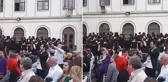 Mezuniyet töreninde protesto: Çocuk istismarını destekleyen paylaşım yapan okul müdürüne sırtlarını döndüler