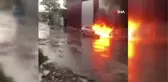 Denizli'de Sanayide Park Halindeki Araç Alev Alev Yandı