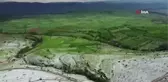 Gümüşgöze beldesi dolu yağışıyla beyaza büründü