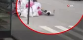 Otomobiliyle 2 kişiye çarpıp böyle kaçtı