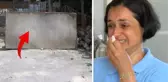 Eşinden şiddet gören kadın evinin önüne barikat kurdu