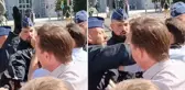 Belçika'da aşırı sağcı lider polis tarafından tokatlandı