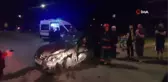 Sakarya'da otomobil duvara çarptı: 1 yaralı