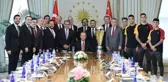 Şampiyon Galatasaray, Cumhurbaşkanı Recep Tayyip Erdoğan'ı ziyaret etti
