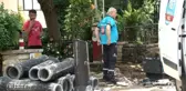Doğal gaz borusunun patladığı yerde sigara içen şahıs, ekipleri sinirlendirdi