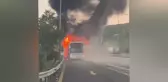 Adana'da Yolcu Otobüsü Yangını