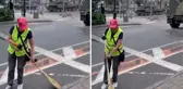 Rusya'da isyan başlatan Wagner'in işgal ettiği Rostov'dan ilginç görüntü! Kimi yolu süpürdü, kimi kolunu bağlayıp tankları izledi