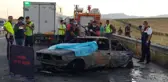 Amasya'da trafik kazası sonrası otomobilde yangın çıktı, 3 kişi yanarak can verdi