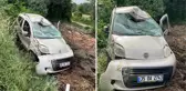Bayram tatiline çıkan anne ile oğlu takla atan araçta can verdiler