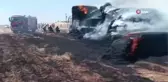 Saman yüklü tır alev alev yandı