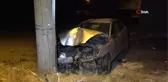 Elazığ'da otomobiliyle direğe çarpan sürücü hayatını kaybetti