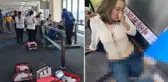 Havalimanında korkunç kaza! Kadın yolcunun yürüyen banda sıkışan bacağını kesmek zorunda kaldılar
