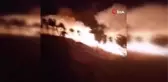 Siirt'te fıstık bahçesinde çıkan yangın ormanlık alana sıçradı