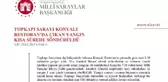 Topkapı Sarayı'nda çatı yangını