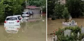 2 derenin taştığı Cide'de hayat durma noktasına geldi! Araçlar sular altında, evler havuz gibi