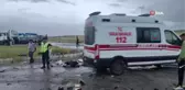 Sivas'ta feci kaza, olay yerine itfaiye ve sağlık ekipleri sevk edildi