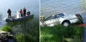 Fotoğraf çekmek isteyen adamın hatası pahalıya patladı! El frenini çekmeyi unuttuğu aracı göle uçtu