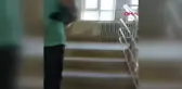 Sivas'ta Yavru Leylek Okulun Çatısından Düştü