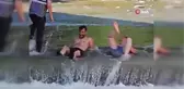 Sıcak havada böyle serinlediler