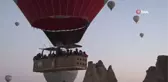 Kapadokya'da rüzgar engeli: Sıcak hava balonları uçmadı