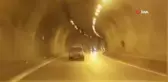 Tünellerde şerit değiştirerek trafiği tehlikeye atan sürücüye bin 387 lira ceza