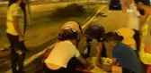 Alkollü sürücü, yol düzenlemesi yapan belediye işçisine çarptı