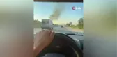 Şarampole uçan araç alevlere teslim oldu: 2 yaralı