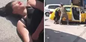Boşanma aşamasındaki eşini sokak ortasında tekme tokat dövdü! O anlar kamerada