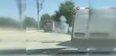 Elazığ'da seyir halindeki araç yandı