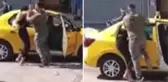 Sokak ortasında eşini tekme tokat dövdü! Korku dolu anlar kamerada